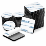 ZISMA Double Sided Sticky Pads 50 Pcs Heavy Duty Strong Mounting Adhesive Foam Pads Adhesive Waterproof Double Sided Tape Square (40mm x 40 mm) & Round (30mm)