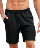 ZITY Mens Textured Shorts Summer Casual Lightweight Shorts with Elasticated Waist and 3 Pockets M-3XL