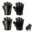 ZPSCXQ Black Fingerless PU Leather Driving Gloves, 2 Pairs
