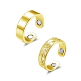 Zecimi Adjustable Rings for Women, 2-Pack Neutral Fidget Ring Set