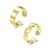 Zecimi Anxiety Magnetic Ring Set, 2-Pack, Gold, Adjustable