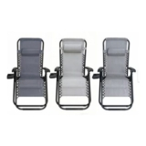 Zero Gravity Sun Loungers with Headrest & Cup Holder