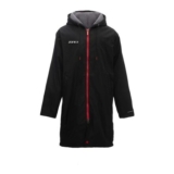 Zone 3 Mens Parka Polar Fleece Changing Robe (Black/Red)