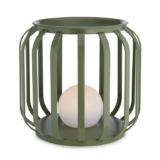 abode Outdoor Short Metal Plant Stand Table with Orb Light