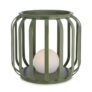 abode Outdoor Short Metal Plant Stand Table with Orb Light