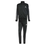 adidas Mens Train Essentials 3 Stripe Tracksuit – Black, Size XL