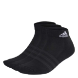 adidas Unisex Kids Cushioned Sportswear Ankle Socks 3 Pairs, Black/White, 5-6 Years