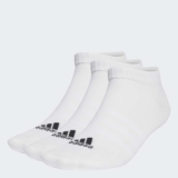 adidas Unisex Thin and Light Sportswear Low-Cut Socks 3 Pairs, White/Black, 11-12.5 UK