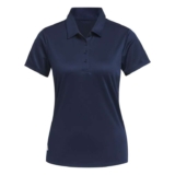 adidas Womens Solid Performance Polo Shirt (Large/Collegiate Navy)