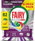 airy 30 Minute Miracle Platinum Plus Dishwasher Tablets, 82 Capsules,Fairy N.1