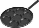 aqxreight 7 Holes Frying Pan Non-Stick Aluminum Cooking Pan for Fried Eggs and Burgers Heat- Handle Kitchen Cookware