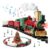 deAO Christmas Train Set with Steam Smoke, Light and Sound