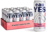 eauYES – Sparkling Mineral Water with a hint of Pink Grapefruit (12 x 330ml), All Natural, Zero Sugar, Zero Calories & Zero Sweeteners, Vegan & Keto Friendly, Eco-Friendly Brand