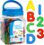 edxeducation Transparent Letters and Numbers Mini Jar Colourful, Plastic Letters and Numbers Learn A-Z and 1-9 Sensory Play