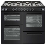 electriQ 100cm Dual Fuel Range Cooker – Black