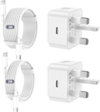 for iPhone Charger Fast Charge, 2Pack PD Fast Apple Charger UK USB C Plug With 2M&3M iPhone Fast Charger Cable MFi Certified Lightning Cable for iPhone 14 13 12 11 Pro Max XS X 8 6, iPad