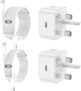 for iPhone Charger Fast Charge, 2Pack PD Fast Apple Charger UK USB C Plug With 2M&3M iPhone Fast Charger Cable MFi Certified Lightning Cable for iPhone 14 13 12 11 Pro Max XS X 8 6, iPad