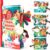hahaland Baby Books 0-6 Months, Infant Tummy Time Toys High Contrast Sensory Baby Toys 6 to 12 Months Gift Christmas Stocking Stuffers for Boys Girls 0-3 Months Book Early Learning Stroller Toy