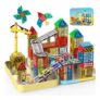 iKidiki 53-Piece Travel Magnetic Tiles Set for Ages 3-8