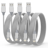 iPhone Charger Cable, 4Pack 6FT Lightning Cable MFi Certified Nylon Braided USB to Lightning iPhone Charger Fast Charging Cable for iPhone 14 13 12 11 Pro Max XS XR X 8 7 6 Plus 5 5s SE