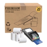 iSOUL 57x40mm till Rolls, 20-Pack POS Thermal Receipts