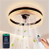 kejector Ceiling Fans with Lights and Remote, 50CM Smart Ceiling Fan Light for Bedroom, 6 Speeds Quiet, Modern Indoor Fan Lights Ceiling LED for Living Room, Dining Room, 3 Color 3000K-6500K Dimmable