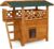 lionto Dibea Lodge Cat House (Wood, 77 x 50 x 73 cm) with Terrace and Stairs