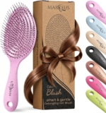 marQus Detangling Hair Brush for Women and Men – With Ultra-Soft, Flexible Bristles and Body – Glides Through Tangles with Ease – Suitable for All Hairtypes – Wet or Dry, Purple