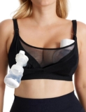momcozy Mesh Support Pumping Bra Hands Free Suitable for 36C-44G, Comfortable Plus Size Pumping and Nursing Bra in One