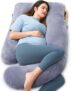 momcozy Pregnancy Pillows for Sleeping, U Shaped Full Body Maternity Pillow with Removable Cover – Support for Back, Legs, Belly, HIPS for Pregnant Women, 57 Inch Pregnancy Pillow for Women, Grey