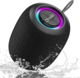 oraolo Mini Bluetooth Speaker, IPX7 Waterproof Portable Speaker 15W,30H Playtime,LED Light, Bluetooth 5.4, Support TWS, Small Wireless Speakers for Outdoor/Camping/Party