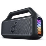 soundcore Boom 2 Bluetooth Speaker 80W Subwoofer BassUp 2.0 24H IPX7 Waterproof RGB Lights EQ USB-C Black/Blue AnkerDirect UK FBA