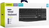 styletech USB-Powered Wired Keyboard for Windows PC – Black