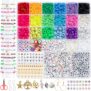 zenmag Friendship Bracelet Making Kit, Clay Beads and Pony Beads for Bracelet Making, Jewellery Making Kit with Letter and Charms, DIY Kit Gifts